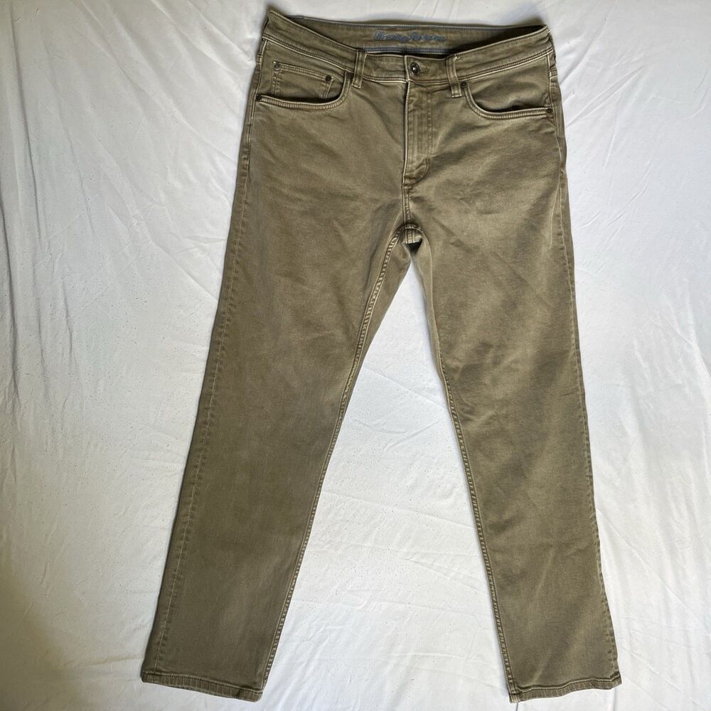 Tommy Bahama Morro Bay Indigo Palms Chino Pants Mens 32x30 Green Khaki Stretch